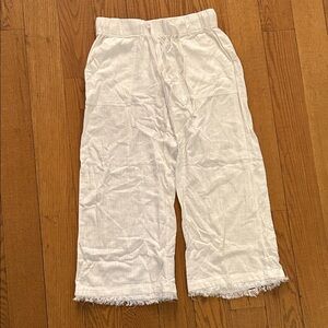 Thread & Supply white Frayed Hem Pants